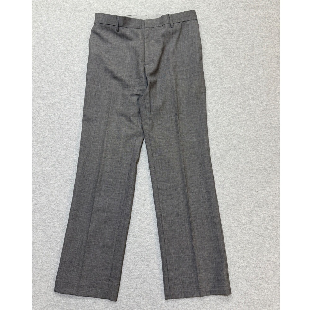 Banana Republic Mens 32/32 Gray 100% Wool Classic Fit Micro Stripe Dress Pants